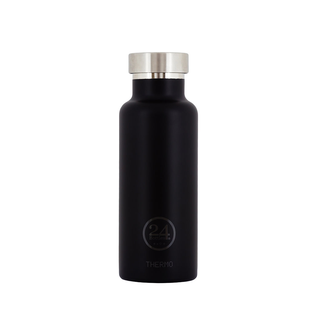 Thermo bottle 0,5 L van 24Bottles zwart