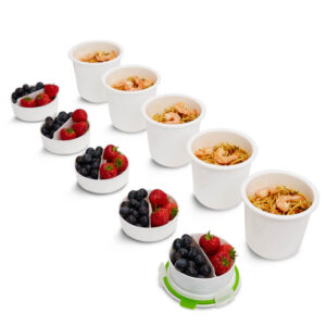 Lunchpot black+blum, set van 5 stuks