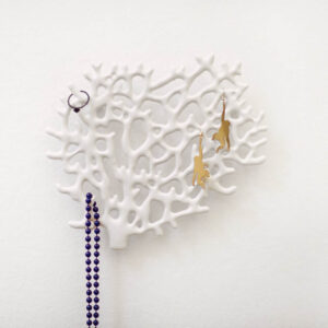 Wand organizer voor sieraden Bosign koraal wit