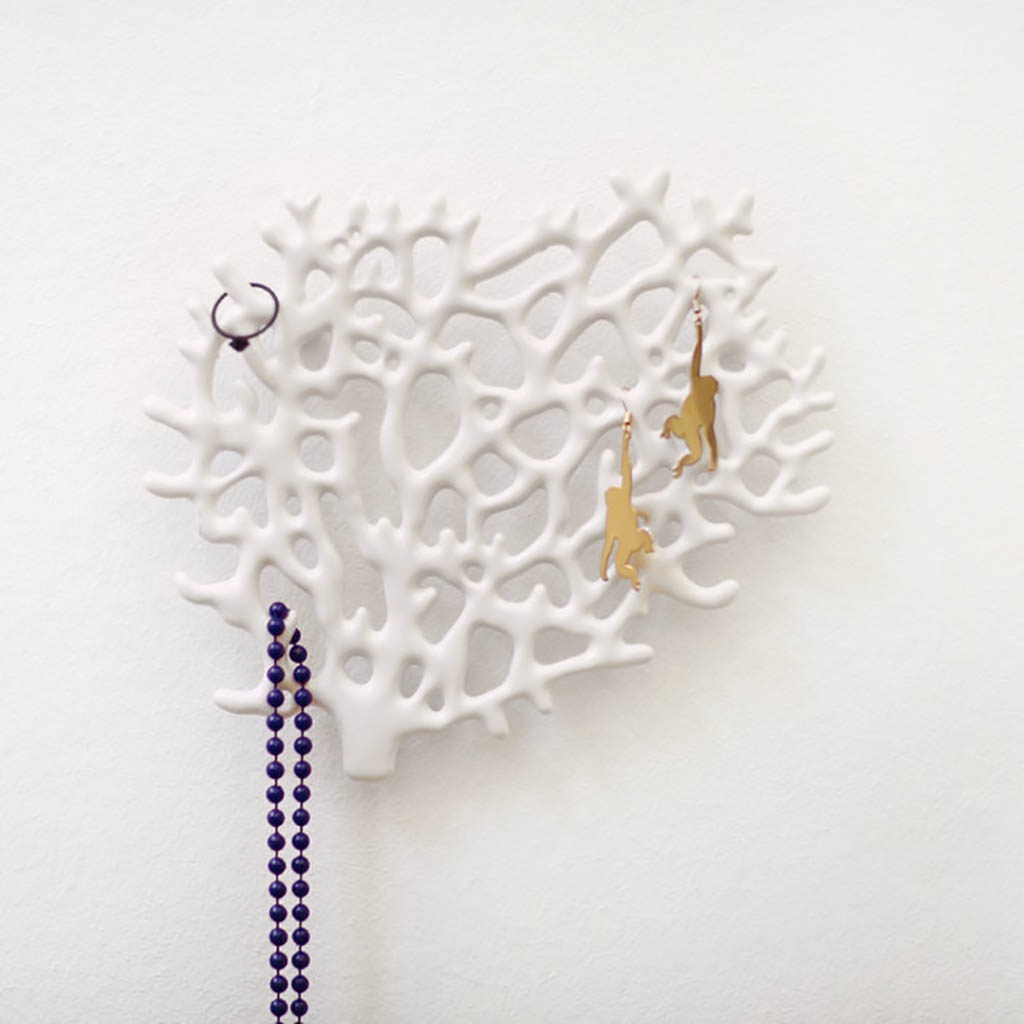 Wand organizer voor sieraden Bosign koraal wit