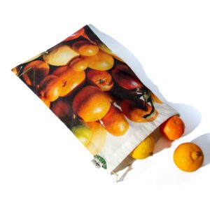 Herbruikbare fruit zak met Citrusfruitprint MB Design