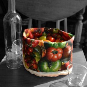 Bewaarmand met Tomatenprint MB design