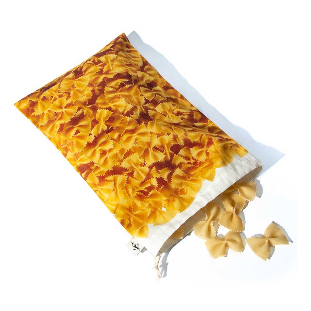 Herbruikbare bewaarzak met Farfallepastaprint MB Design - Afbeelding 2