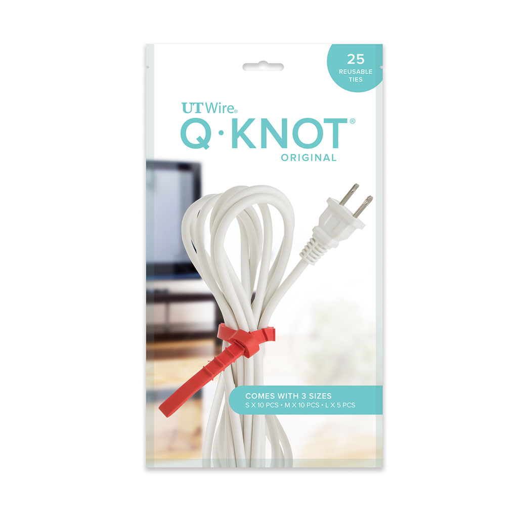 Herbruikbare kabelbinders Q-Knot, set 20 stuks - wit- turquoise - geel - 3 maten - Afbeelding 16