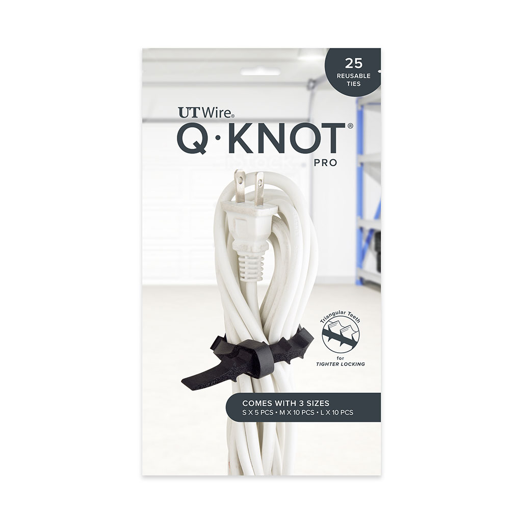 Herbruikbare kabelbinders Q-Knot, set 20 stuks - wit- turquoise - geel - 3 maten - Afbeelding 26