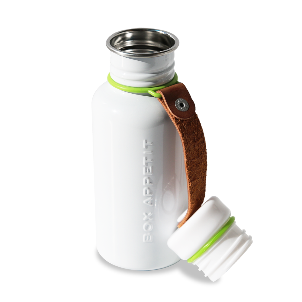 Waterfles wit/ lime van black+blum - Afbeelding 2