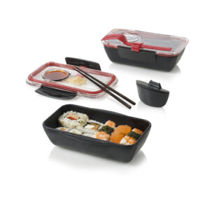 Lunchbox Bento zwart/ rood