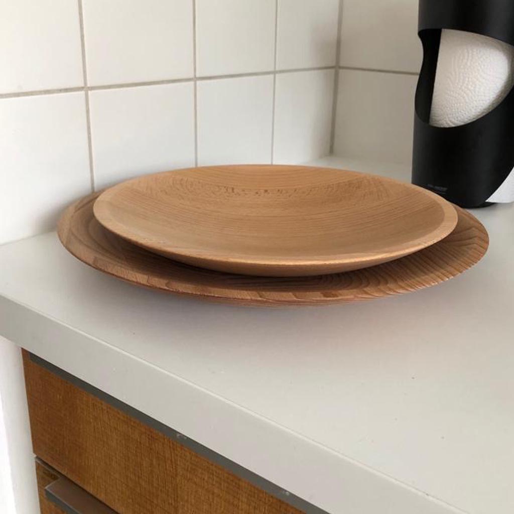Schaal van beukenhout Ø 30 cm x D 4 cm - Afbeelding 4