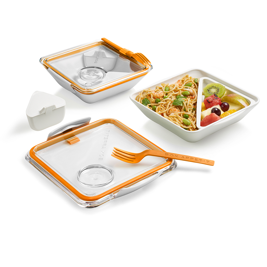Lunchbox Box appetit black+blum oranje - Afbeelding 2