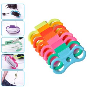 Cable Label set van 8 stuks geel, donkergeel oranje, rood, licht roze, fuchsia, groen en blauw