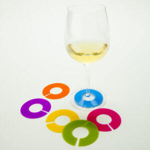 siliconen wijnglas identifiers uni kleuren