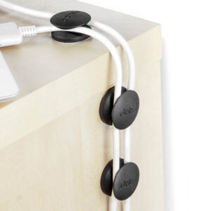 Kabelgeleiders Cord Guides Zwart, set van 4 stuks