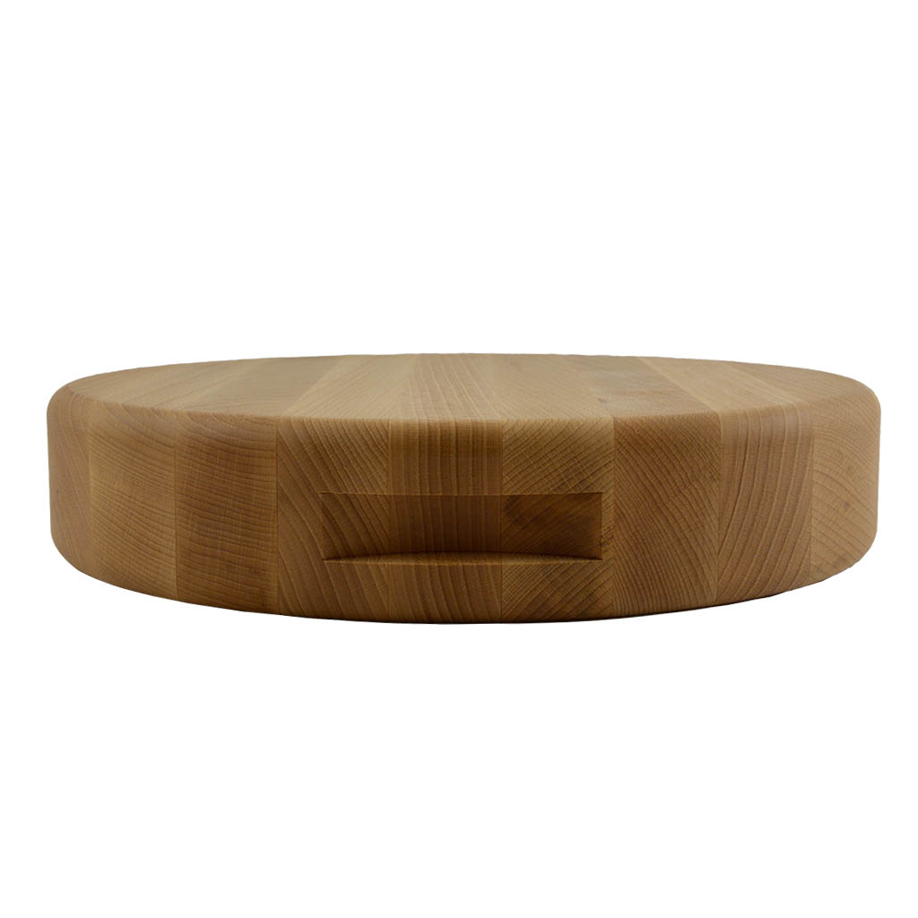 Hakblok met uitsparingen van beukenhout Ø 38 cm x D 7,5 cm - Afbeelding 2