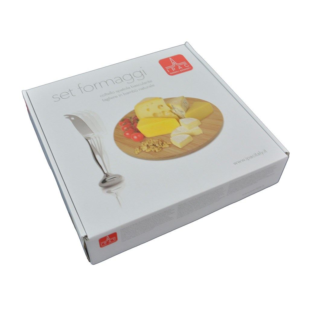 I Genietti Set van Dondolo kaasmes en Bamboe serveerplank Ø 24,5 cm - Afbeelding 5