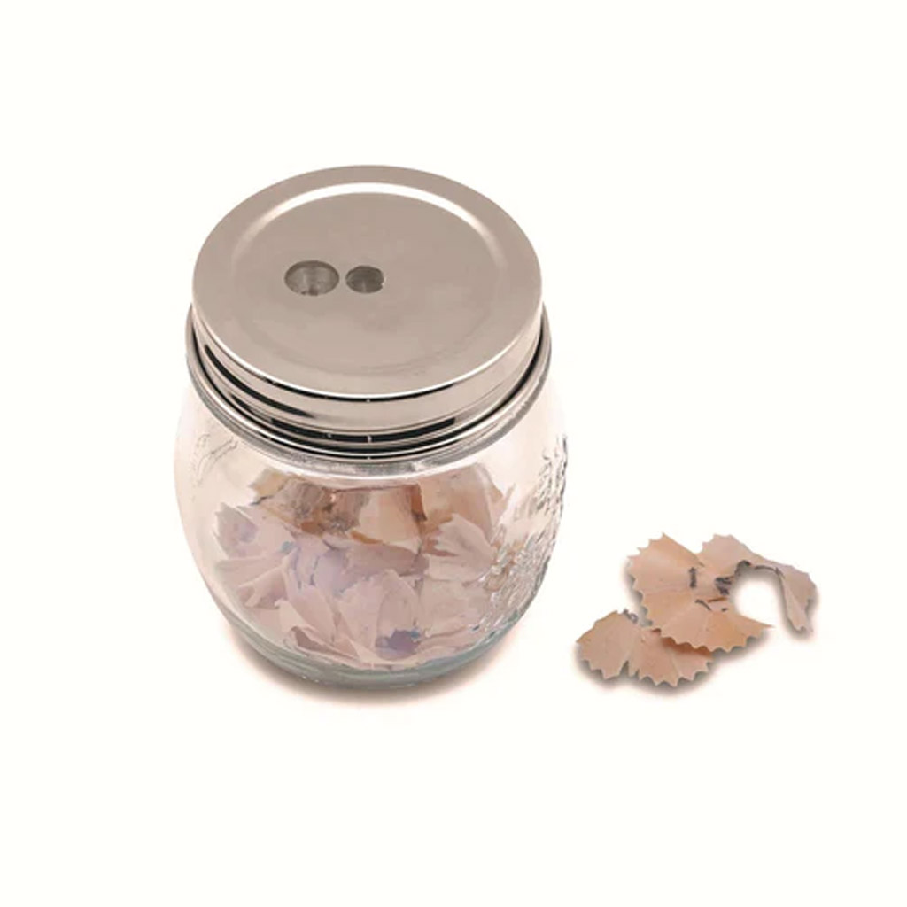 HappyTappi - Puntenslijper deksel - RVS - Inclusief pot - 250 ml - Afbeelding 2