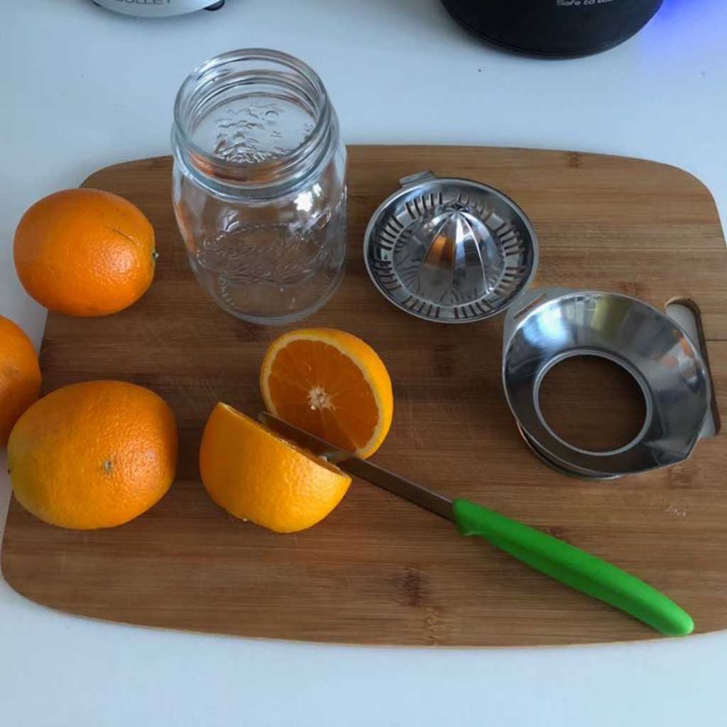 HappyTappi Roestvrij stalen citruspers met glazen pot 500 ml - Afbeelding 2