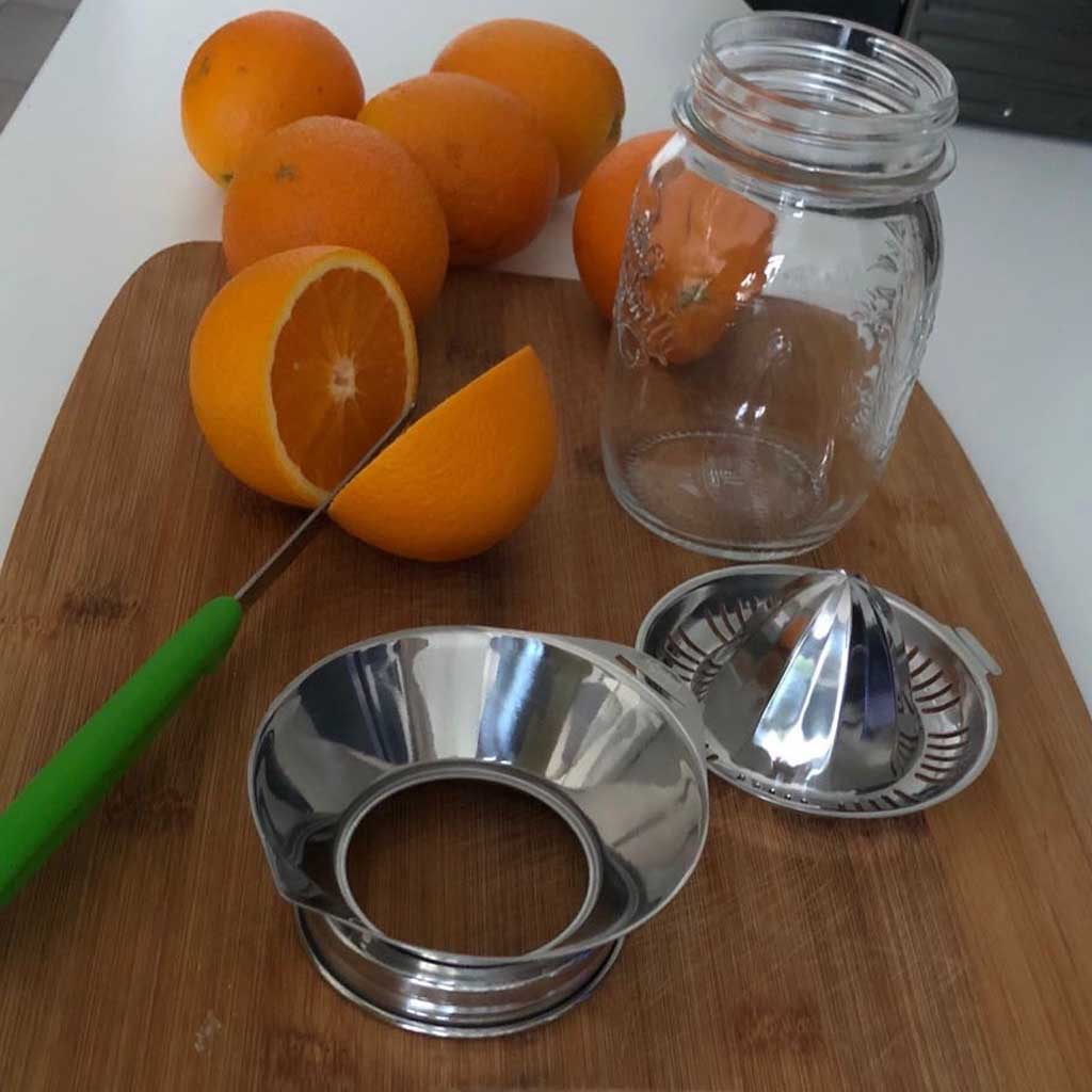 HappyTappi Roestvrij stalen citruspers met glazen pot 500 ml - Afbeelding 4