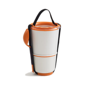 Lunchpot set black+blum oranje