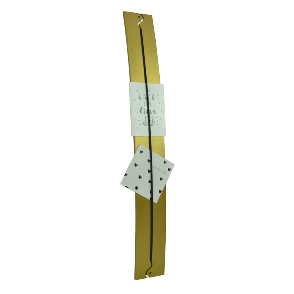 Memo- en Kaarthouder Memo Curve van Hout Goud