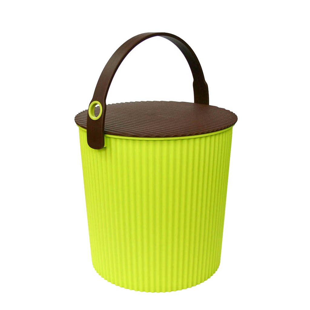Opbergemmer groen / bruin medium