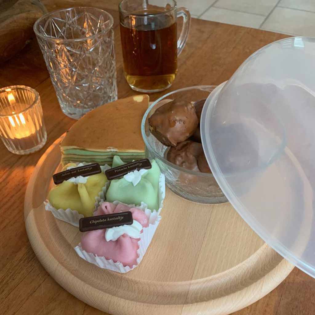 Kunststof stolp met beukenhouten bord - Afbeelding 4