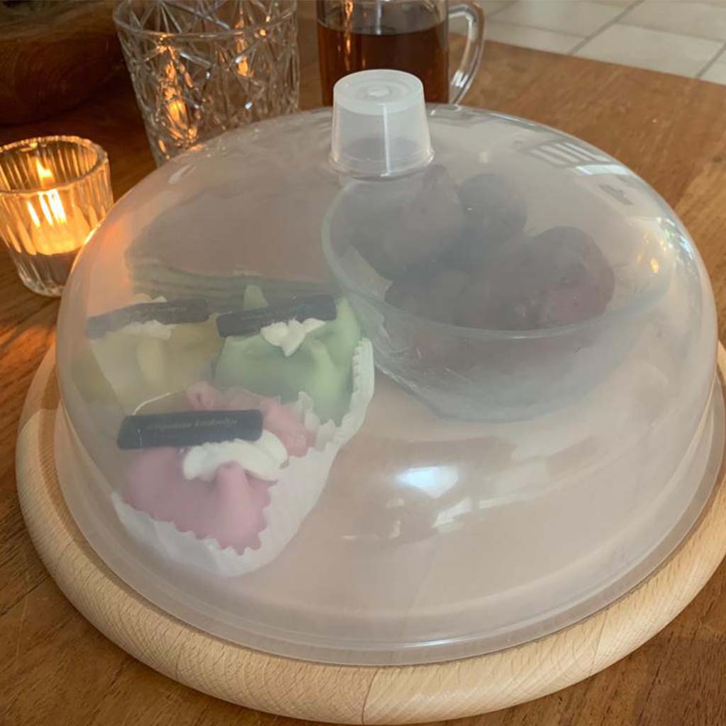 Kunststof stolp met beukenhouten bord - Afbeelding 3