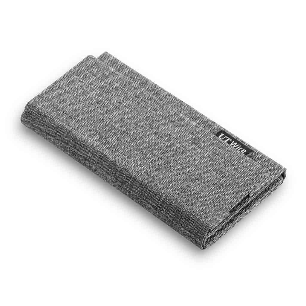 2-in-1 opvouwbare smartphone houder en opberg case grijs - Afbeelding 2