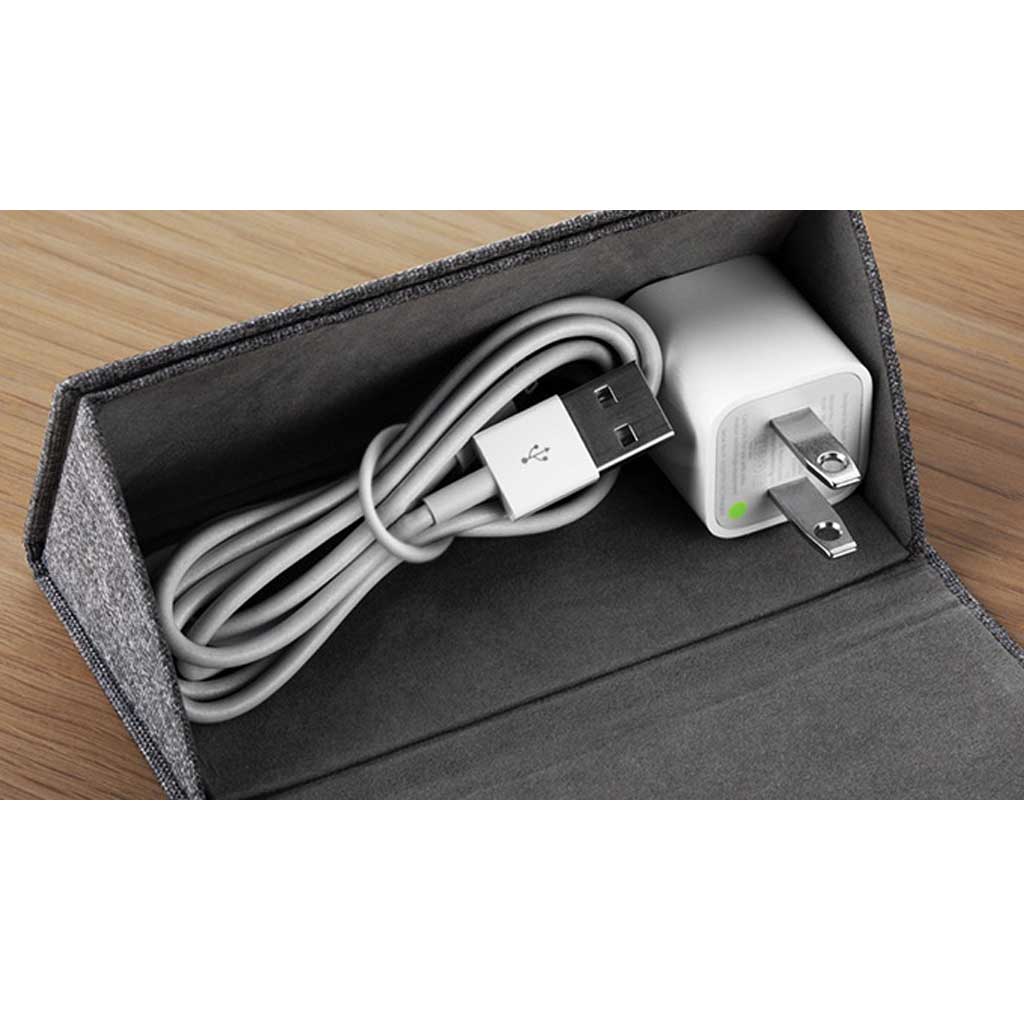 2-in-1 opvouwbare smartphone houder en opberg case grijs - Afbeelding 5