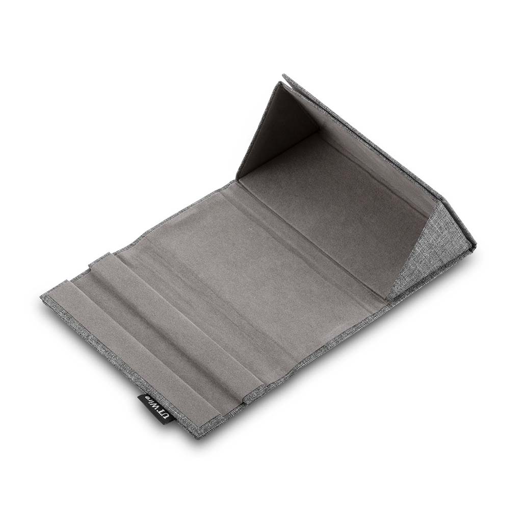 2-in-1 opvouwbare smartphone houder en opberg case grijs - Afbeelding 3