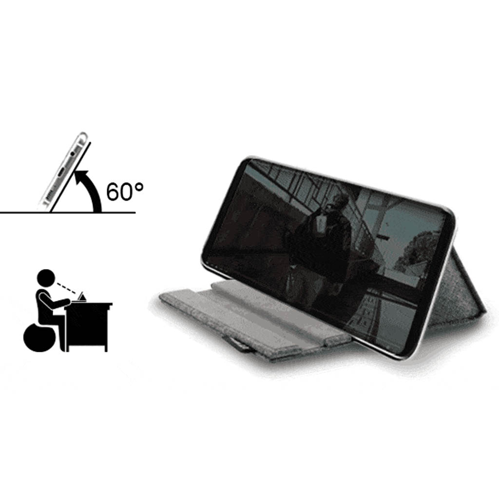 2-in-1 opvouwbare smartphone houder en opberg case grijs - Afbeelding 6