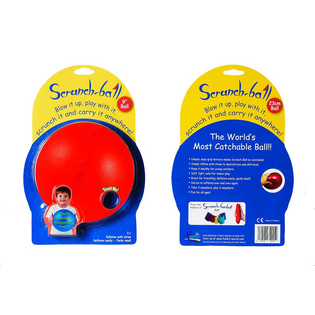 Opblaasbare en opvouwbare bal Scrunch paars 22 cm - Afbeelding 2