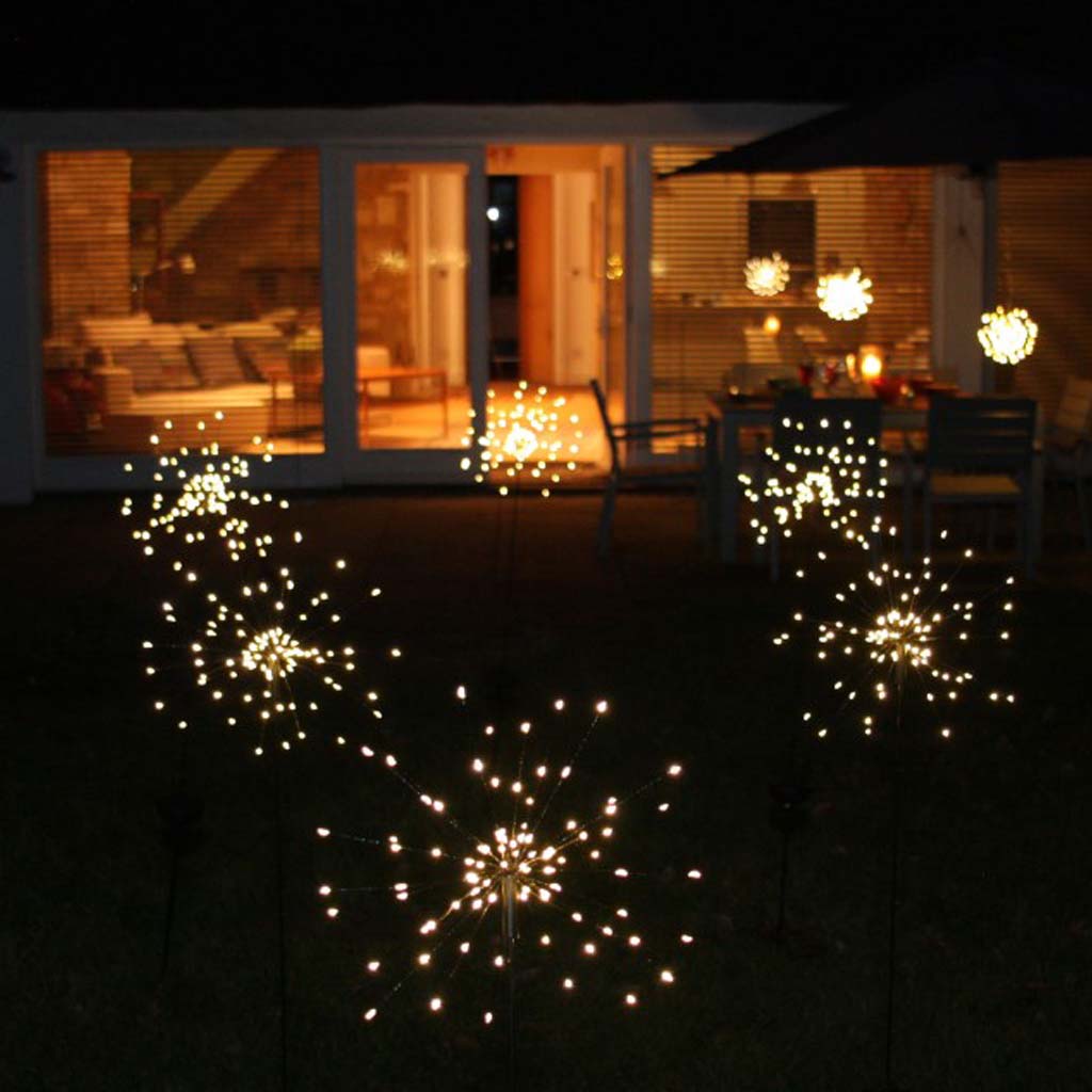 Starburst - Buitenverlichting op paal - Solar - 90 LED lichtjes - Ø 28 cm - Hoogte 1.11 meter - Afbeelding 5