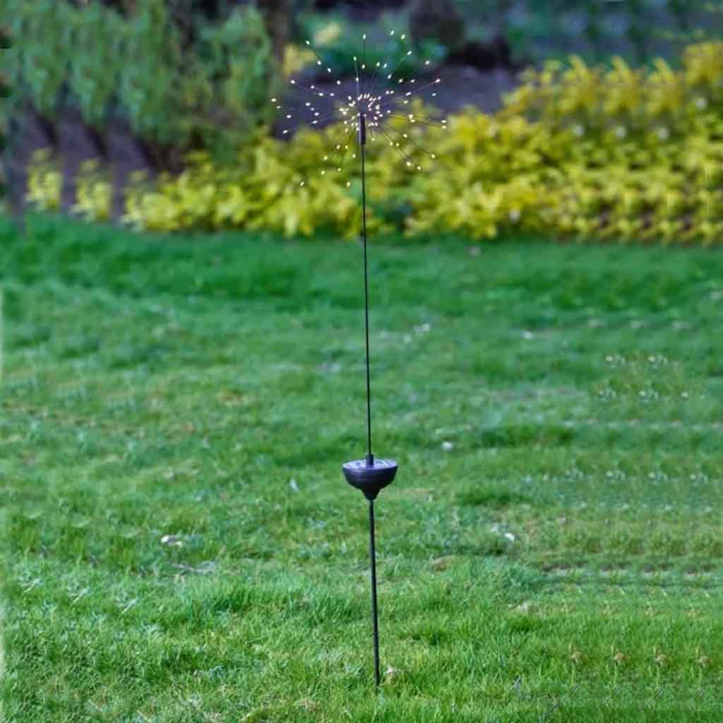 Starburst - Buitenverlichting op paal - Solar - 90 LED lichtjes - Ø 28 cm - Hoogte 1.11 meter