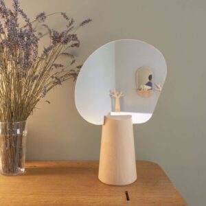 Spiegel op houten voet van limoenboom hout RMdesign Large
