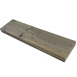 Wandplank voor binnen of buiten - Zwart gebeitst - L 55 x B 15 x  H 3,5 cm