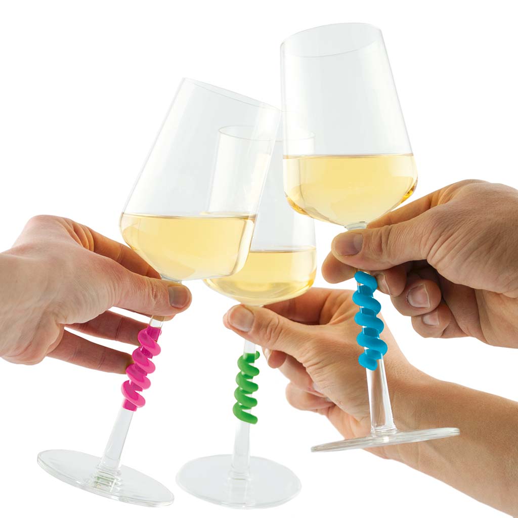 Glasmarkers Wine Glass Twister felle kleuren - Afbeelding 6