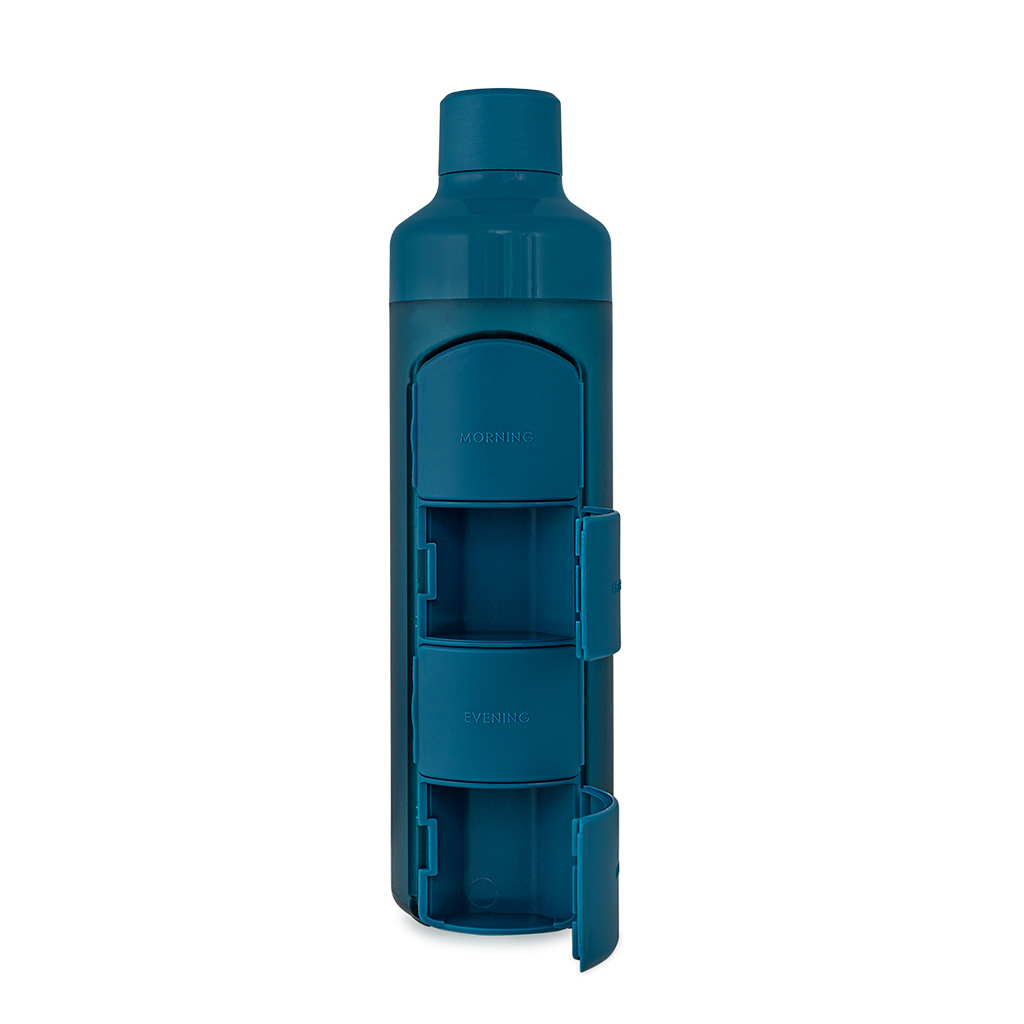 Waterfles en Pillendoos in één YOS Bottle Daily grandioos geel - Afbeelding 8
