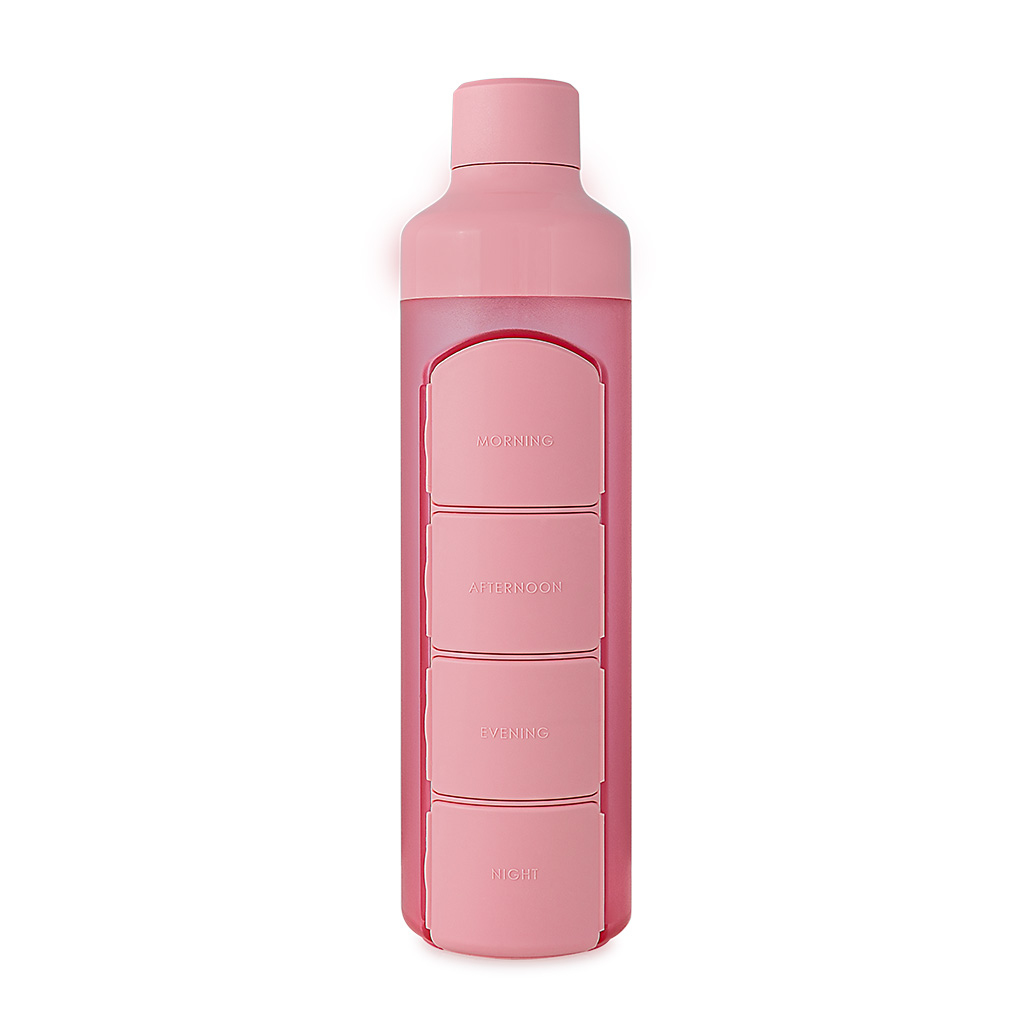 Waterfles en Pillendoos in één